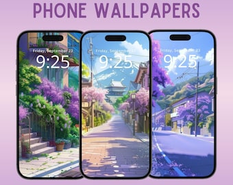 Ghibli japanese street mobile wallpaper lofi iphone android phone background anime wallpaper whimsical wallpaper iphone wallpaper download