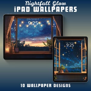 Nightfall glow ipad wallpaper cozy ipad background anime wallpaper ghibli tablet wallpaper dark ios lockscreen android ipad homescreen