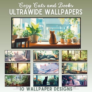 Gemütliche Katzen UltraWide Wallpaper Ghibli Katzen Desktophintergrund Gemütliche Ultraweite Wallpaper Anime Wallpaper lcd Wallpaper lofi Desktophintergrund