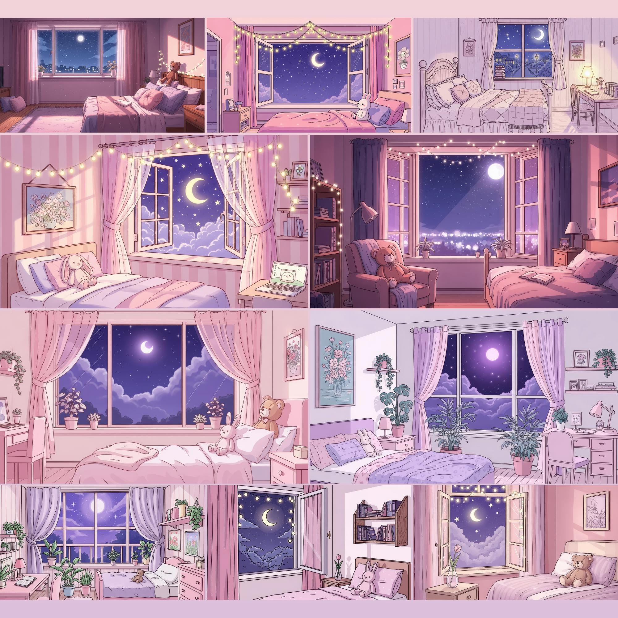 Dreamy Bedroom Desktop Wallpaper Cute Mac Wallpaper Kawaii Laptop ...