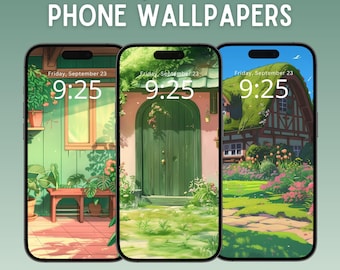 Cottagecore iphone wallpaper download lofi iphone android phone background anime wallpaper ghibli wallpaper pastel mobile phone wallpaper