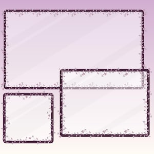 Simple Purple Vines Webcam Overlay Simple Webcam Border Twitch Webcam