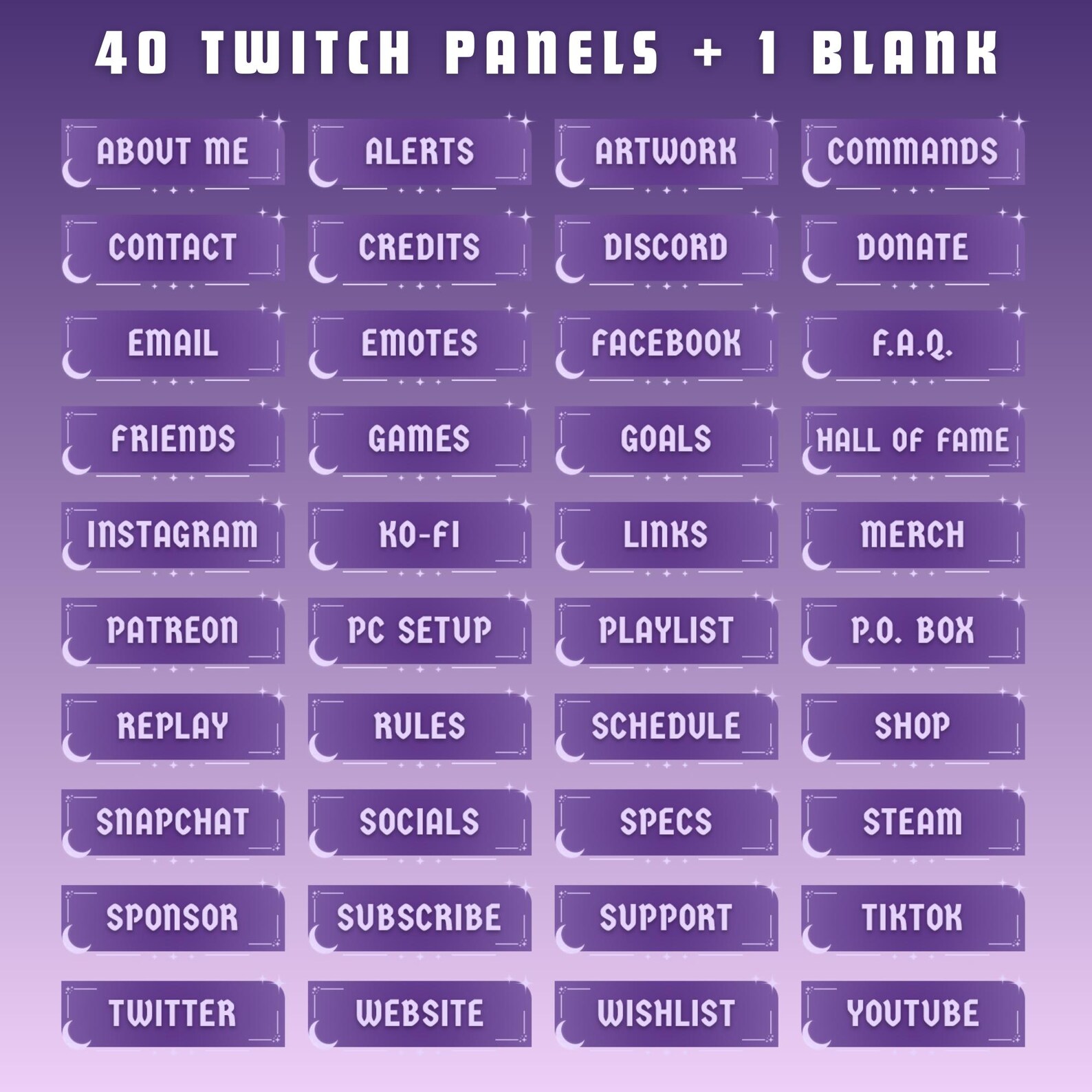 Purple Twitch Stream Package Animated Purple Twitch Overlay Twitch ...