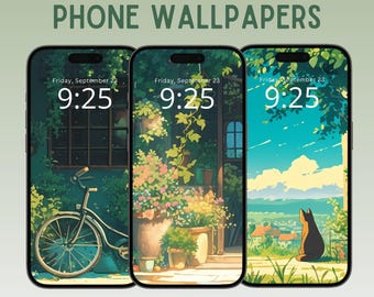Sfondo per cellulare ispirato allo Studio Ghibli, sfondo per telefono Android, sfondo anime, sfondo stravagante, download di sfondi per iPhone