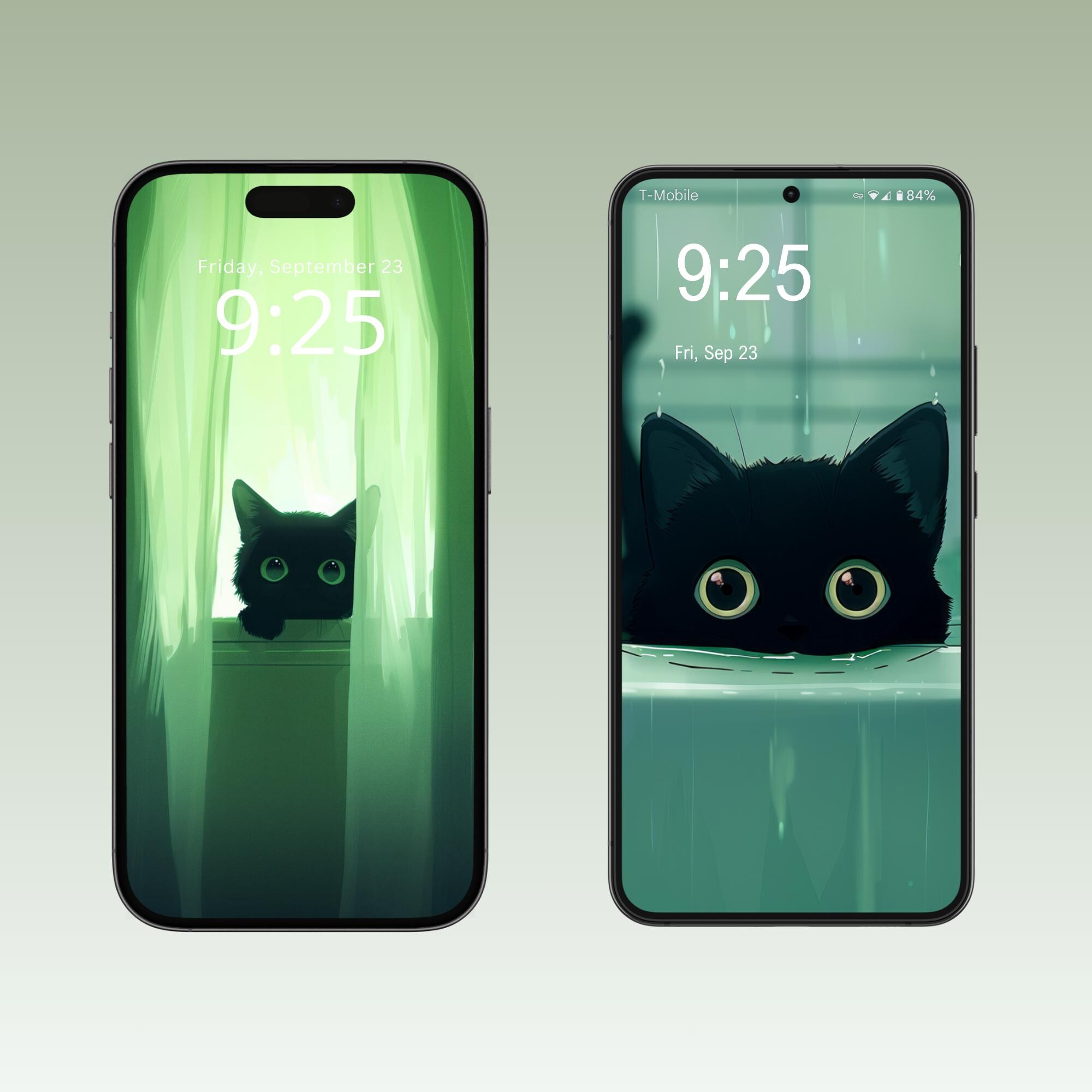 Black Cats iPhone Wallpaper Download iPhone Android Phone Background ...