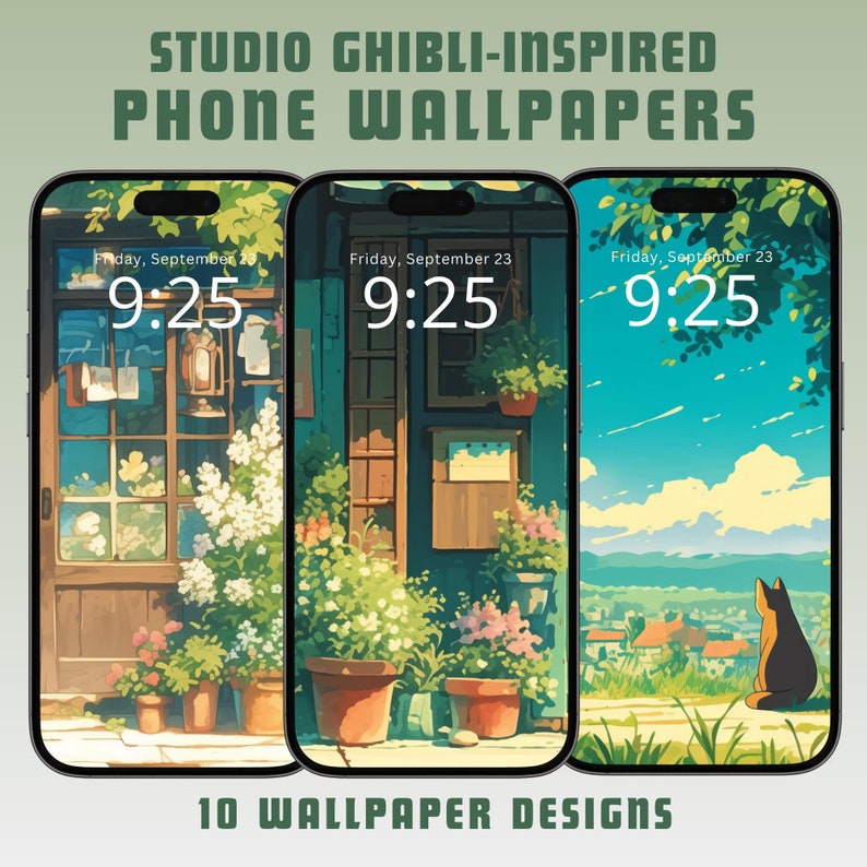Studio Ghibli Inspired Mobile Wallpaper iPhone Android Phone Background