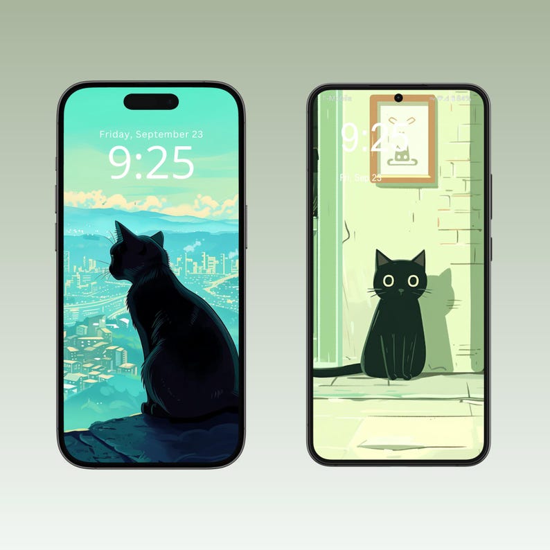 Black Cats iPhone Wallpaper Download iPhone Android Phone Background ...