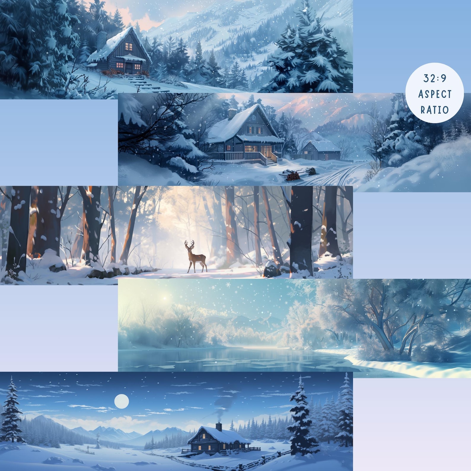 Winter Collection Dual Screen Desktop Wallpaper Winter Wallpaper ...