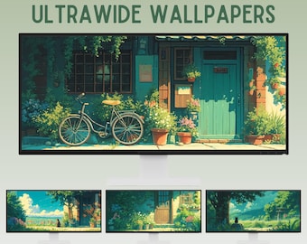 Papier peint ultra large inspiré du studio ghibli papier peint du bureau fond d'écran anime papier peint fantaisiste art studio ghibli