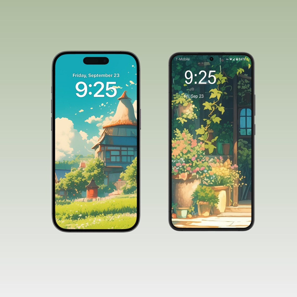 Studio Ghibli Inspired Mobile Wallpaper iPhone Android Phone Background ...