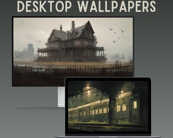 Spooky desktop wallpaper halloween wallpaper laptop wallpaper macbook wallpaper mac wallpaper spooky wallpaper lofi pc wallpaper