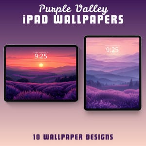 Purple valley ipad wallpaper lofi ipad background tablet wallpaper purple wallpaper whimsical wallpaper forest wallpaper landscape wallpaper