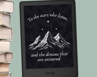 Pour les étoiles qui écoutent Kindle écran de verrouillage acotar kindle papier peint Velaris Kindle écran de verrouillage livresque Kindle basic paperwhite