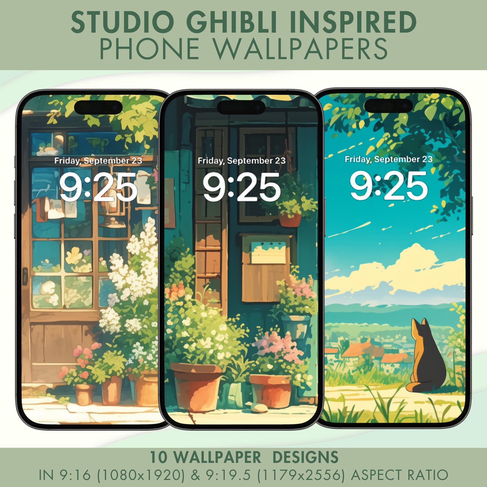 Studio Ghibli Inspired Mobile Wallpaper iPhone Android Phone Background ...