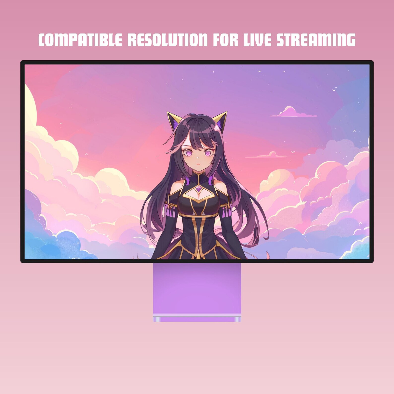 4x Vtuber Backgrounds Dreamy Pastel Sky Vtuber Animated Background ...