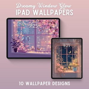 Dreamy window glow ipad wallpaper kawaii ipad background cozy wallpaper whimsical tablet wallpaper cute ios wallpaper pastel ios lockscreen