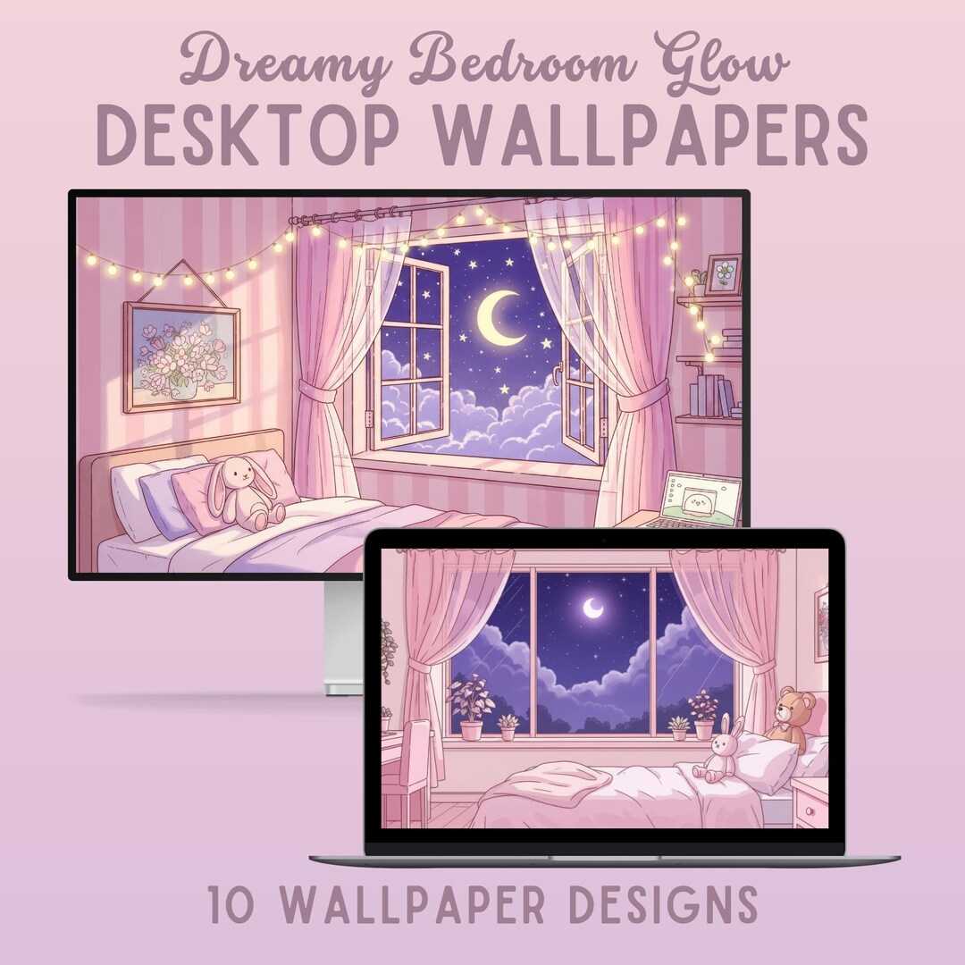 Dreamy Bedroom Desktop Wallpaper Cute Mac Wallpaper Kawaii Laptop ...