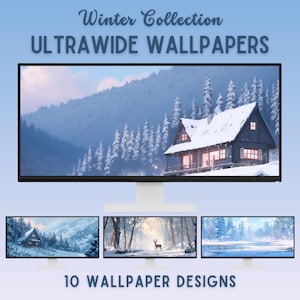 Winter collection ultrawide wallpaper desktop wallpaper winter wallpaper ultra wide wallpaper christmas wallpaper lofi pc wallpaper
