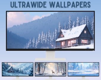 Winter collection ultrawide wallpaper desktop wallpaper winter wallpaper ultra wide wallpaper christmas wallpaper lofi pc wallpaper