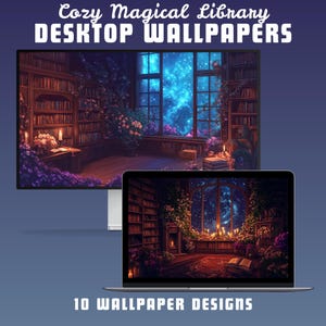 Cozy magical library desktop wallpaper velaris inspired wallpaper cozy laptop wallpaper library macbook wallpaper dark mac wallpaper