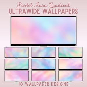 Fondo de pantalla ultra ancho con degradado de aura pastel, fondo de pantalla ultra ancho, fondo de escritorio con degradado, fondo de escritorio con aura, fondo de pantalla pastel