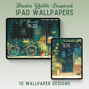 Studio ghibli inspired ipad wallpaper ipad background tablet wallpaper anime wallpaper whimsical wallpaper studio ghibli art inspired