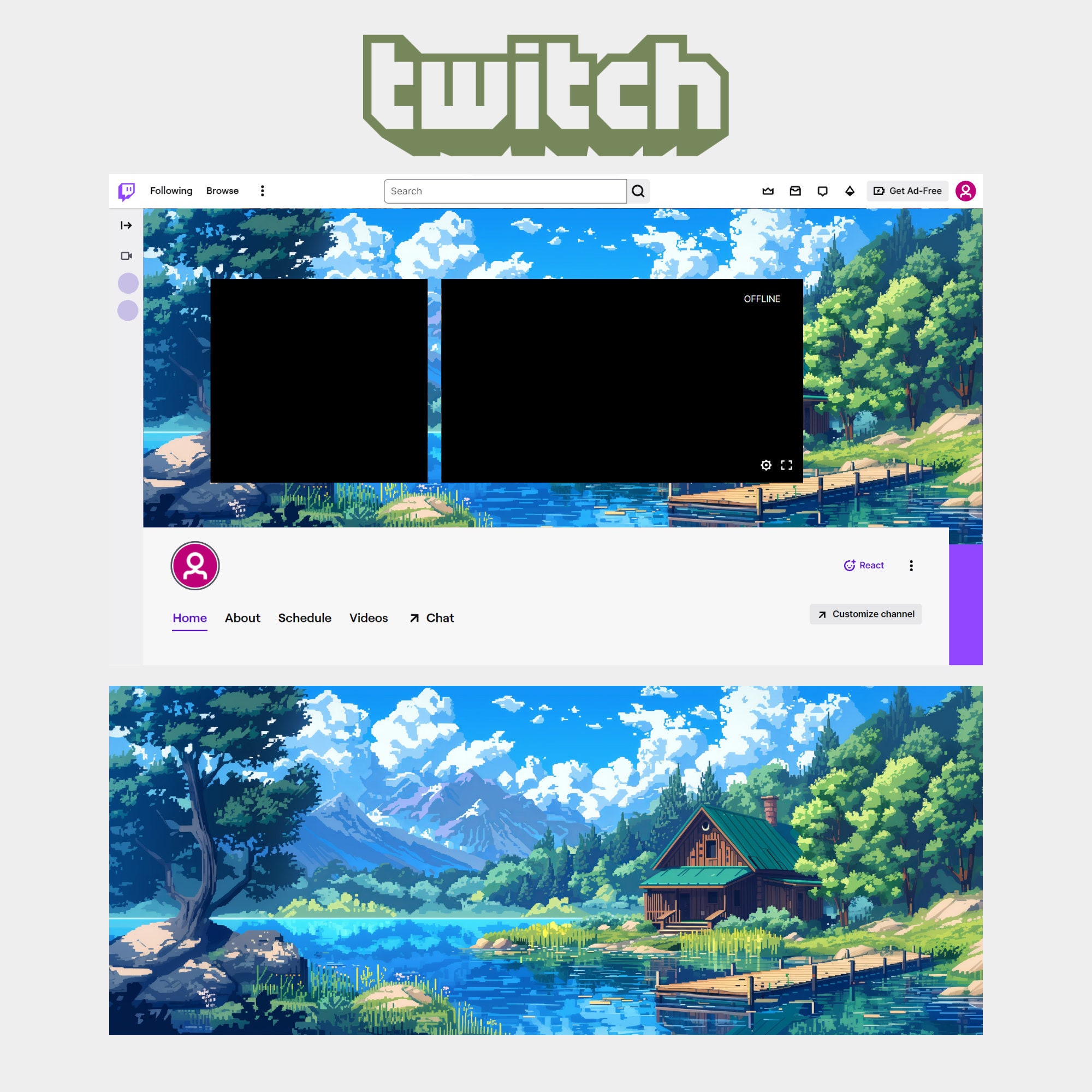 Stardew Valley Inspired Twitch Banner Stardew Twitch Banner Ultrawide