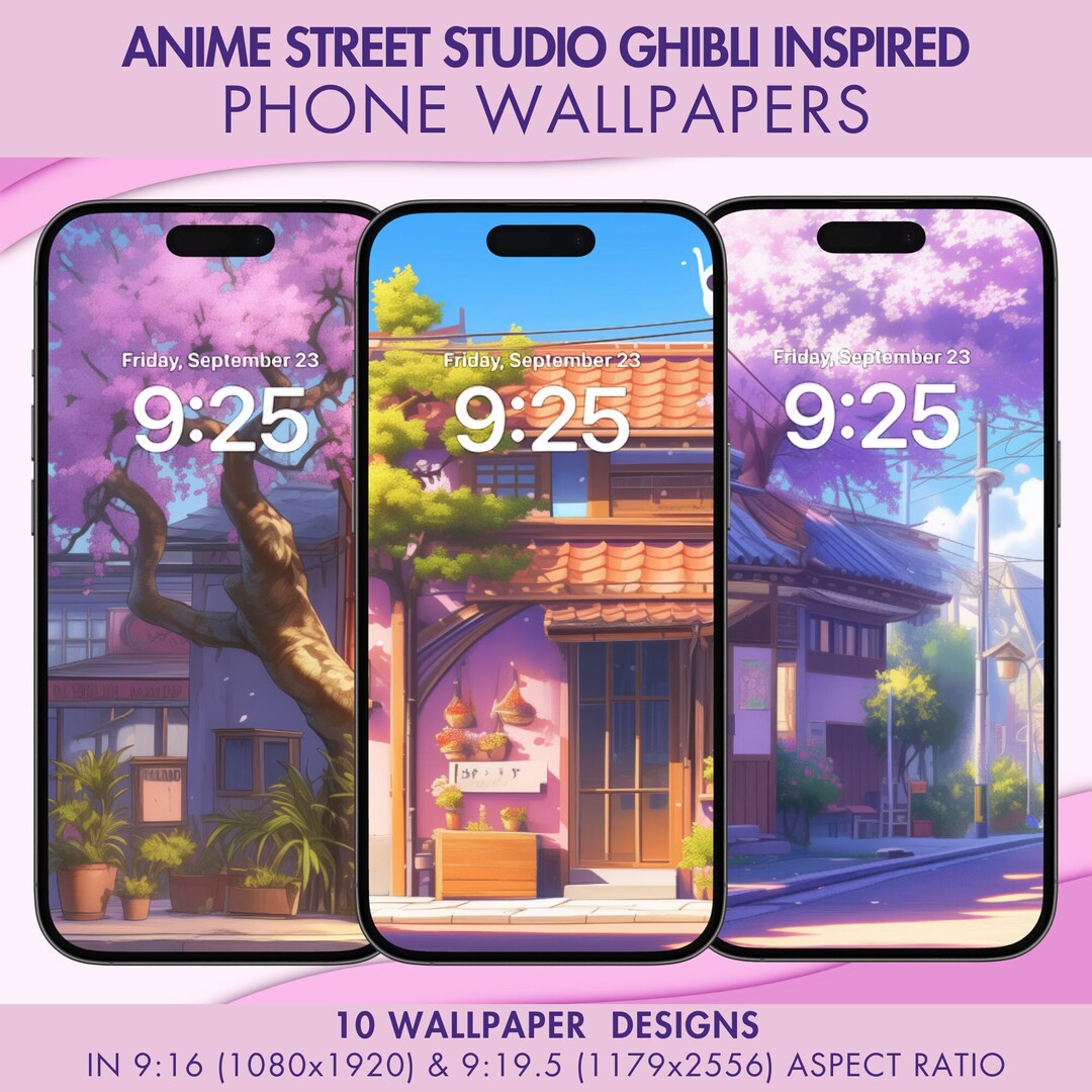 Studio Ghibli Inspired Mobile Wallpaper iPhone Android Phone Background