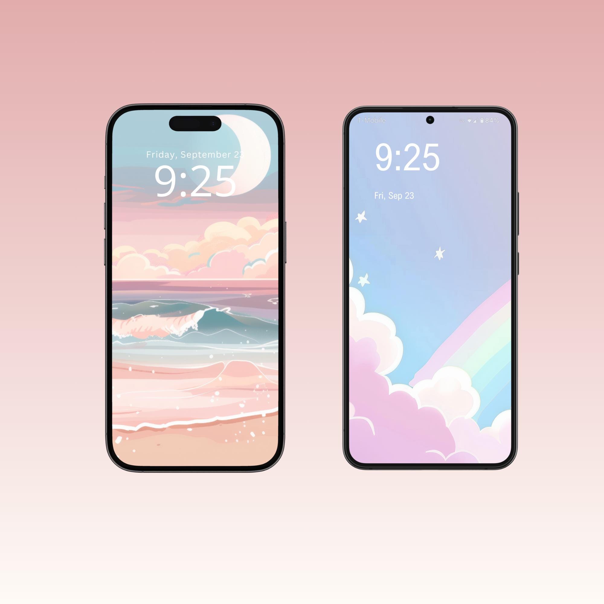 Dreamy Pastel iPhone Wallpaper Android Phone Background Pastel iPhone