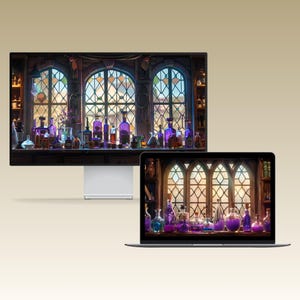 Dark academia–inspired desktop wallpaper collection featuring gothic libraries, ivy-covered courtyards, grand university halls, and autumnal campuses with warm lighting, vintage architecture, and a moody scholarly atmosphere.