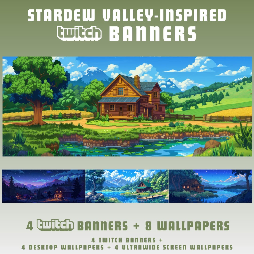 Stardew Valley Inspired Twitch Banner Stardew Twitch Banner Ultrawide