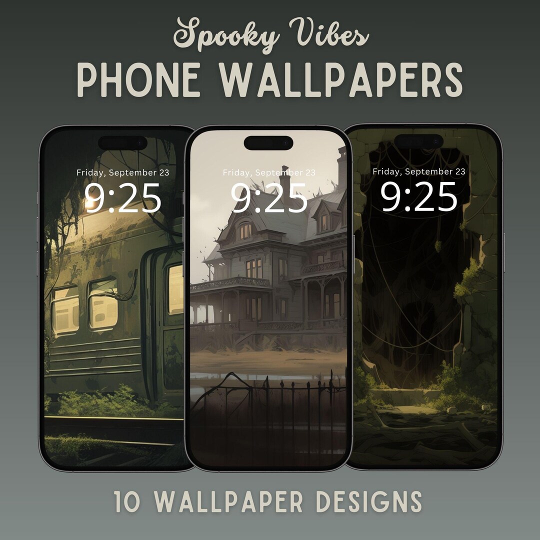 Spooky Phone Wallpapers, Haunted House Designs (digital Download) - Etsy
