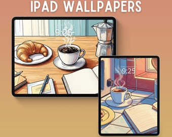 居心地の良いコーヒーの美しいiPadの壁紙、かわいいiPadの背景、居心地の良い壁紙、気まぐれなタブレットの壁紙、iOSの壁紙、iPadのテーマ、iOSのホーム画面