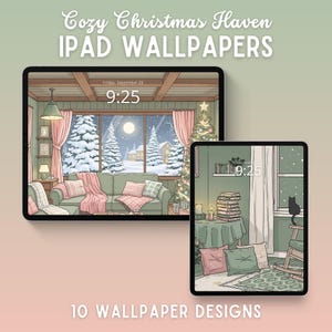 Cozy christmas ipad wallpaper cute ipad background cozy wallpaper whimsical tablet wallpaper pink ios wallpaper pastel ios lockscreen png