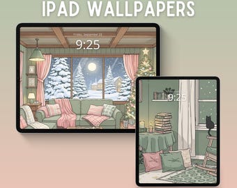 Cozy christmas ipad wallpaper cute ipad background cozy wallpaper whimsical tablet wallpaper pink ios wallpaper pastel ios lockscreen png