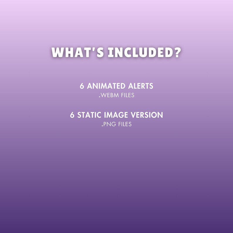 6x Purple Night Animated Alerts Twitch Animated Alerts Animated Stream ...