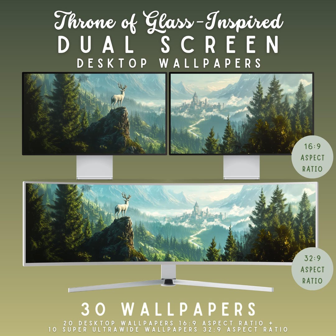 Throne of Glass Dual Screen Desktop Wallpaper Terrasen Wallpaper Tog ...