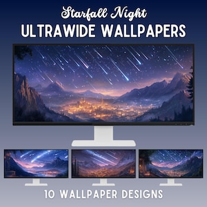 Papel de parede ultrawide Starfall Velaris, papel de parede para desktop City of Starlight, papel de parede ultrawide Night Court, papel de parede ACOTAR, papel de parede para PC.