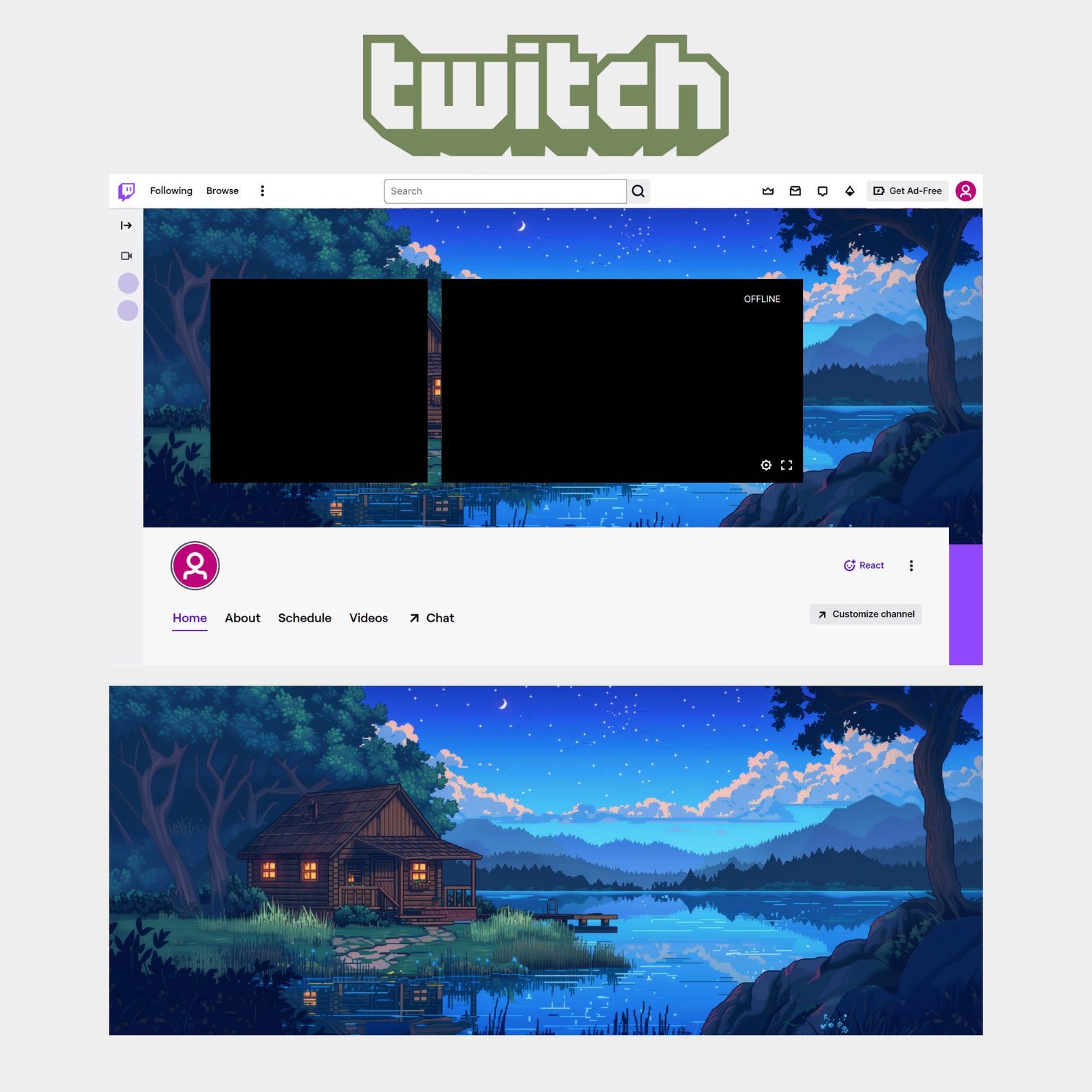 Stardew Valley Inspired Twitch Banner Stardew Twitch Banner Ultrawide