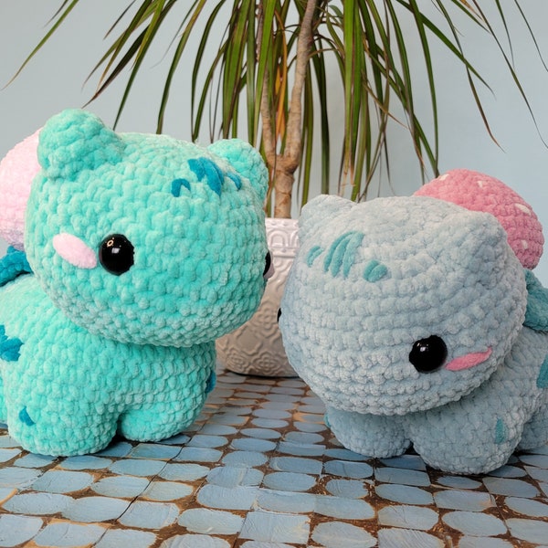Ivy & Sprout - Strawberry Bulbasaur - Crochet Plushies