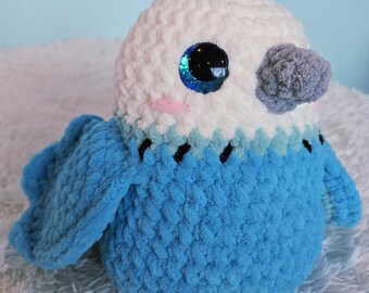 Sky - the Blue Budgie - Crochet Plushie