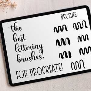 Procreate Lettering Pinsel, 7 Lettering Pinsel, Procreate Kalligraphie Pinsel, Procreate Handlettering Pinsel Anfänger Procreate