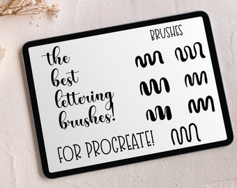 Procreate beletteringsborstels, 7 beletteringsborstels, kalligrafieborstel voortplanten, handschriftborstels voortplanten, beginner voortplanten,