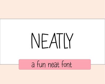 Neatly Font - Cute Font, Swash Font, Cricut Fonts, Banner Fonts, Font with Swashes, Canva Font, Logo Font, Trendy Fonts, Teacher Fonts
