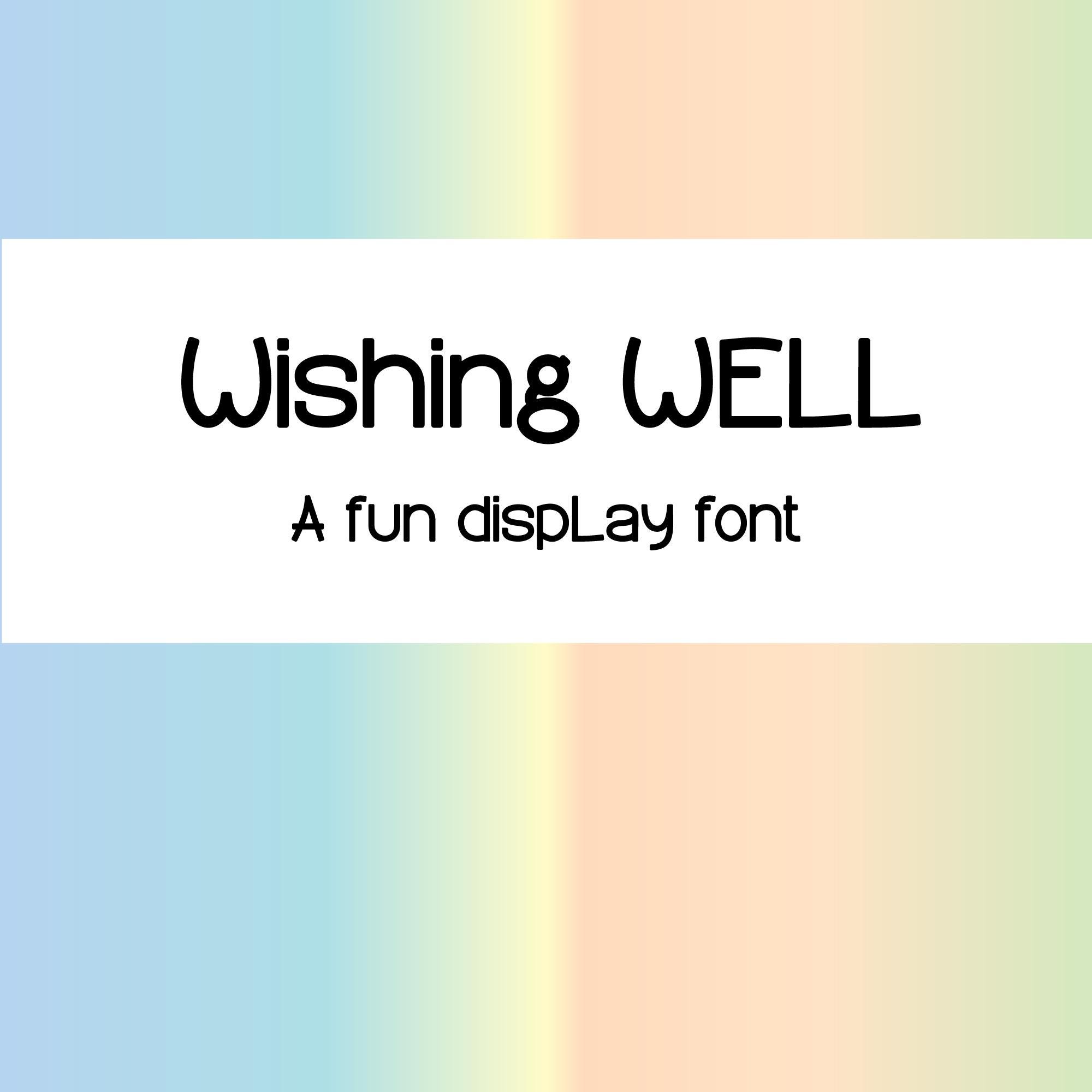 Police Wishing Well - Jolie police, polices à ornements, polices Cricut, polices bannière, polices avec ornements, police Canva, police de logo, polic