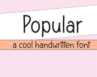 Popular Font - Cute Font, Swash Font, Cricut Fonts, Banner Fonts, Font with Swashes, Canva Font, Logo Font, Trendy Fonts, Teacher Fonts