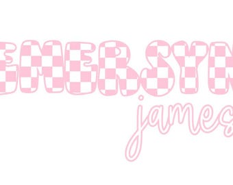 Custom Name Png, Personalized png, png file, png, personalized water bottle, custom name tumbler, PNG for tumblers, checkerboard letters