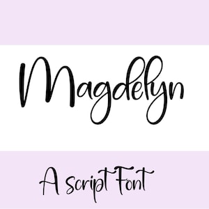 Magdelyn Font, Hand drawn Font, Procreate font, Circuit Font, Silhouette Font, Handwriting font, Hand Drawn letters, kids fonts