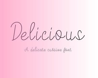 Delicious font-Handwritten Signature Script Font, Cursive Font, Cricut Font, Cursive Fonts for Cricut, Procreate Font, Modern Font