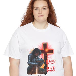 Christian Warrior Cotton Tee: &quot;The Devil Saw Me&quot; Unisex Shirt